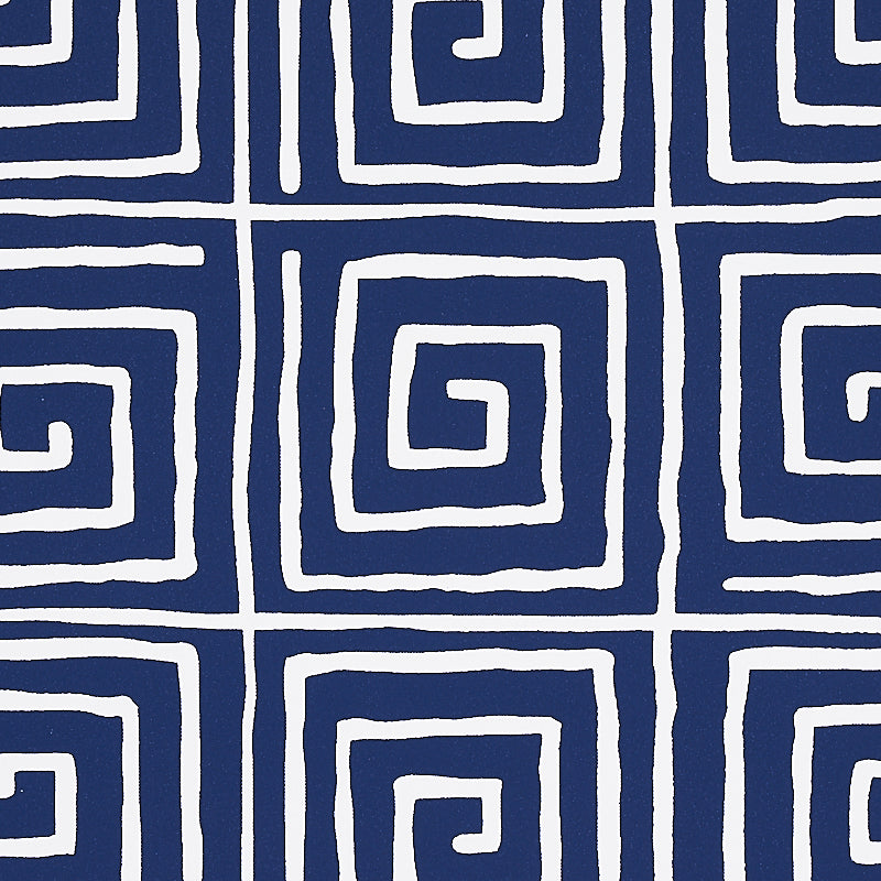 Schumacher Trousdale Midnight Blue Wallpaper Sample 5012813