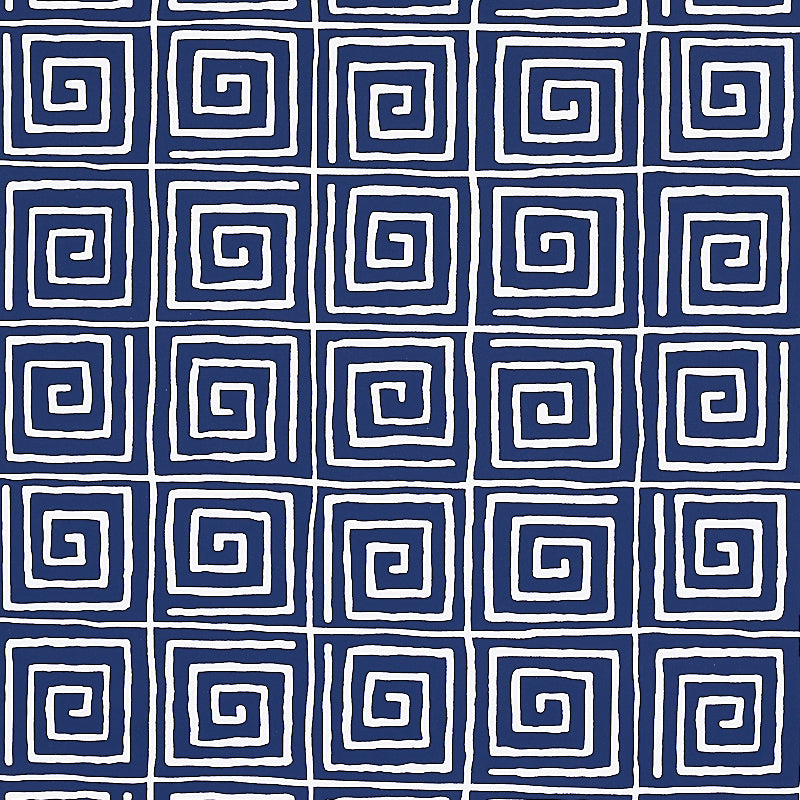 Schumacher Trousdale Midnight Blue Wallpaper Sample 5012813