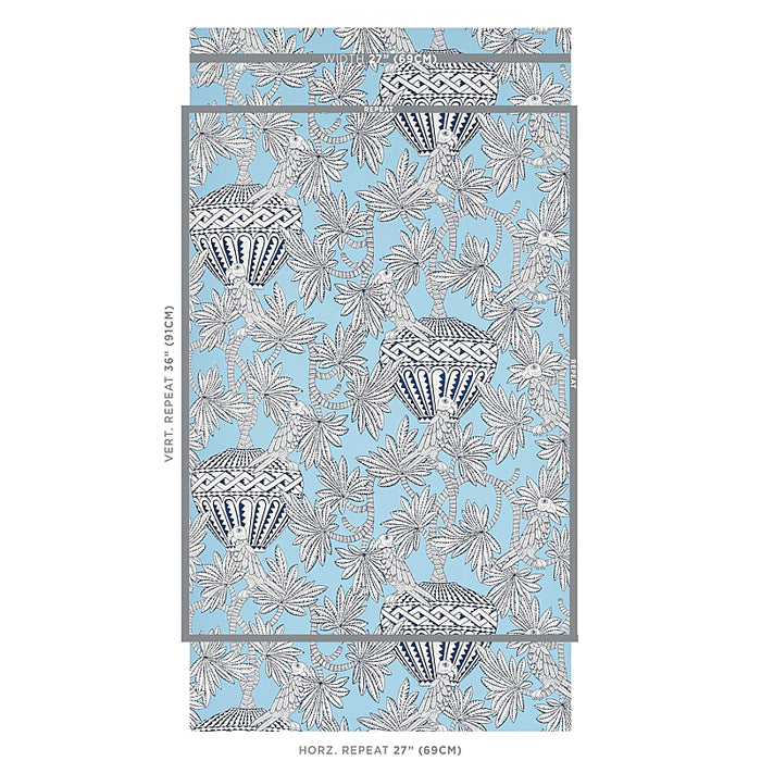 Schumacher Santarem Sky Wallpaper Sample 5012820