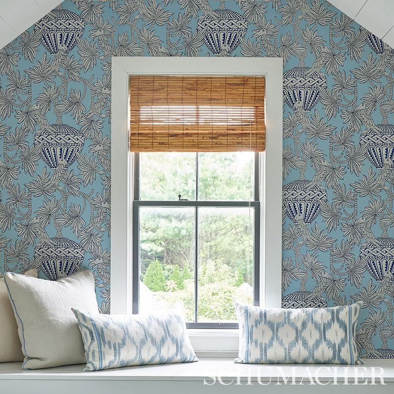 Schumacher Santarem Sky Wallpaper Sample 5012820