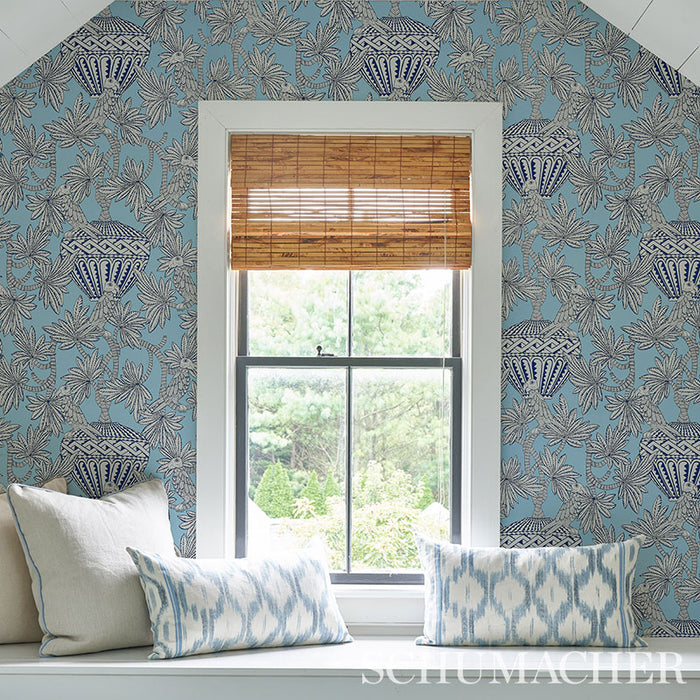 Schumacher Santarem Sky Wallpaper Sample 5012820