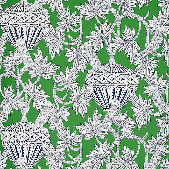 Schumacher Santarem Green Wallpaper Sample 5012821
