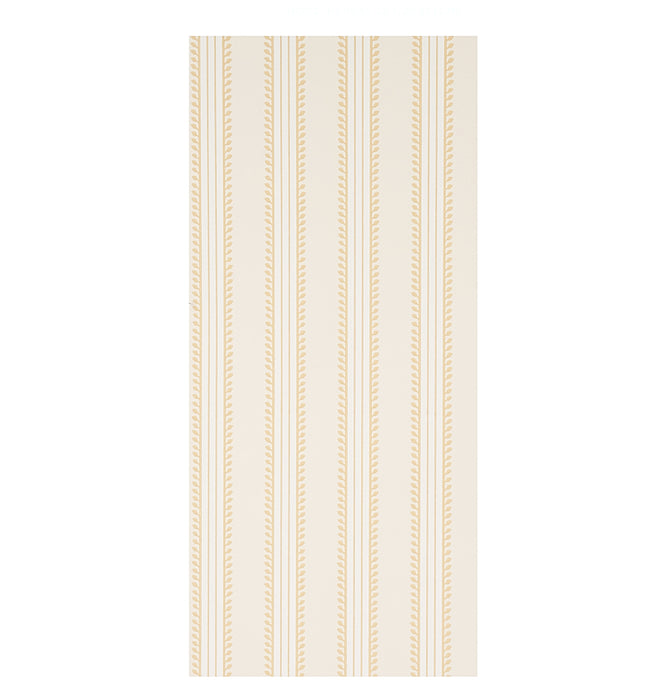 Schumacher Etruscan Stripe Ivory & Ochre Wallpaper 5012851