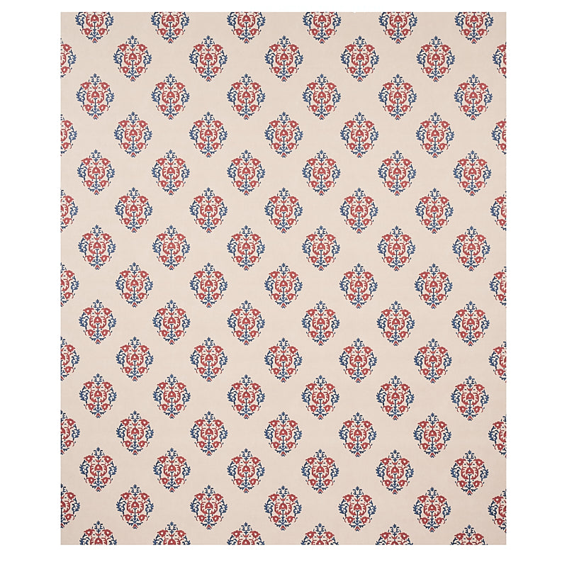 Schumacher Constantine Red & Blue Wallpaper Sample 5012882