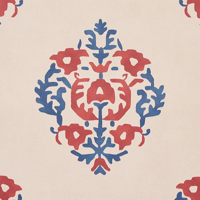 Schumacher Constantine Red & Blue Wallpaper Sample 5012882