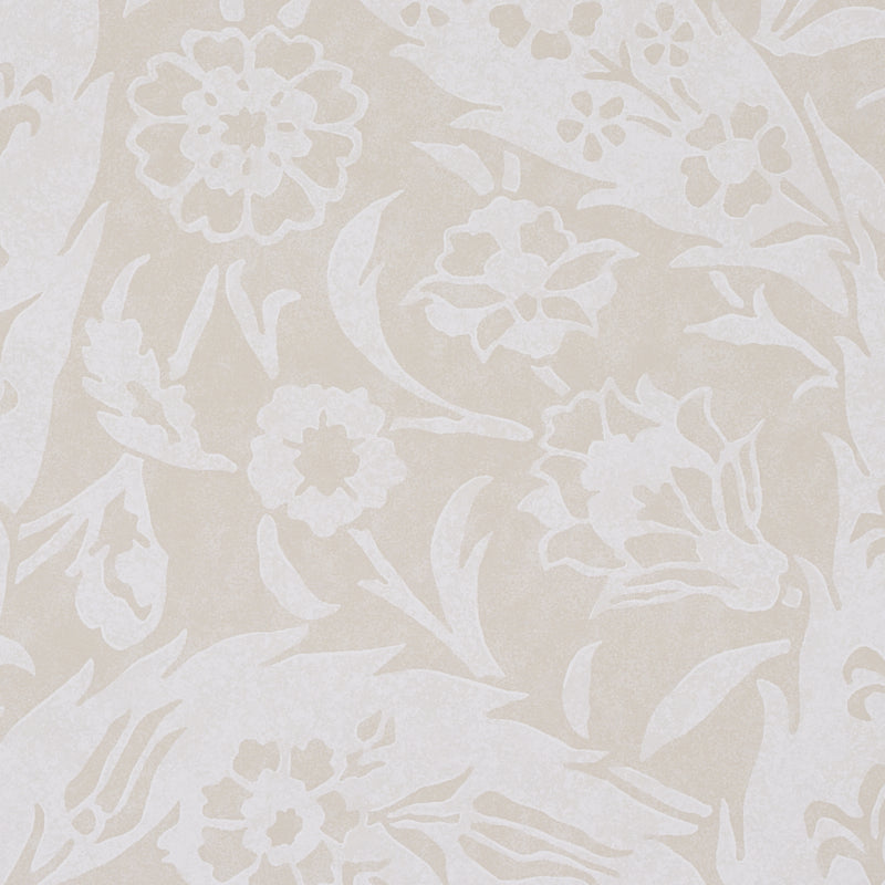 Schumacher Saz Paisley Ivory Wallpaper Sample 5012901