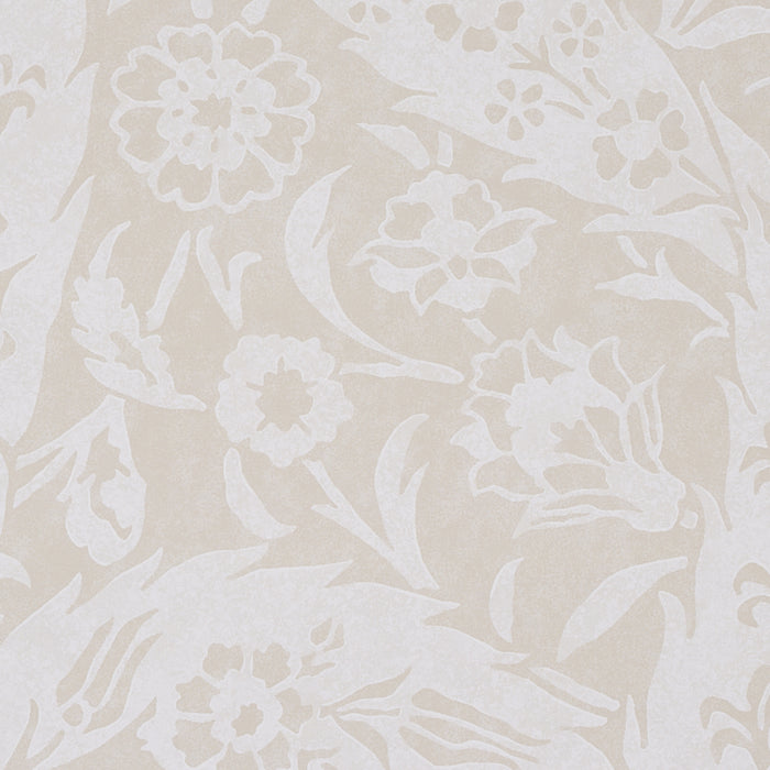 Schumacher Saz Paisley Ivory Wallpaper Sample 5012901