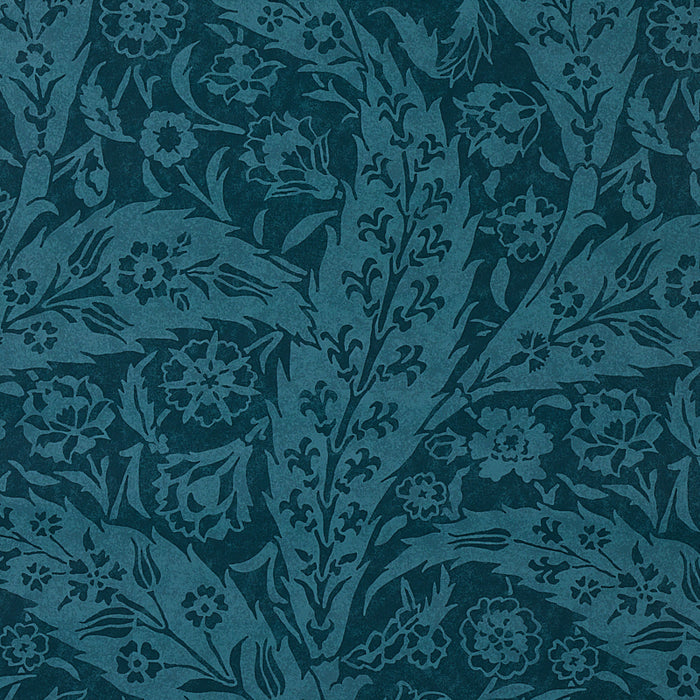 Schumacher Saz Paisley Peacock Wallpaper Sample 5012903