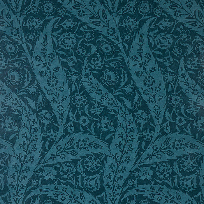 Schumacher Saz Paisley Peacock Wallpaper Sample 5012903