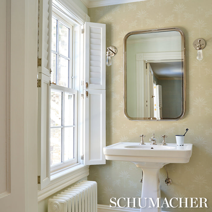 Schumacher Tiger Palm Silhouette Mistral Sand Wallpaper 5012923