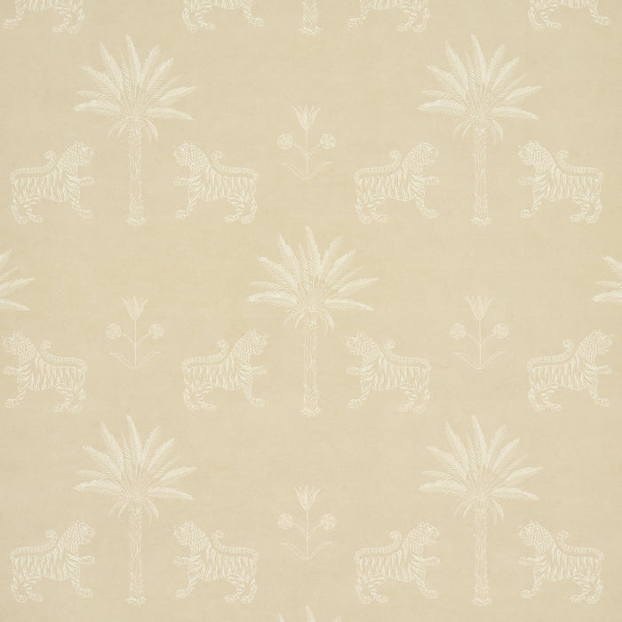 Schumacher Tiger Palm Silhouette Mistral Sand Wallpaper Sample 5012923