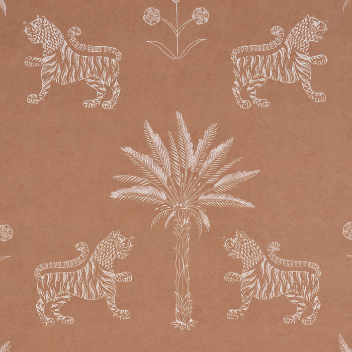 Schumacher Tiger Palm Silhouette Mediterranean Spice Wallpaper 5012924
