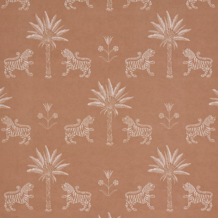 Schumacher Tiger Palm Silhouette Mediterranean Spice Wallpaper 5012924