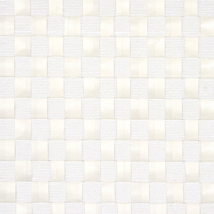 Schumacher Textured Check White Wallpaper Sample 5012970