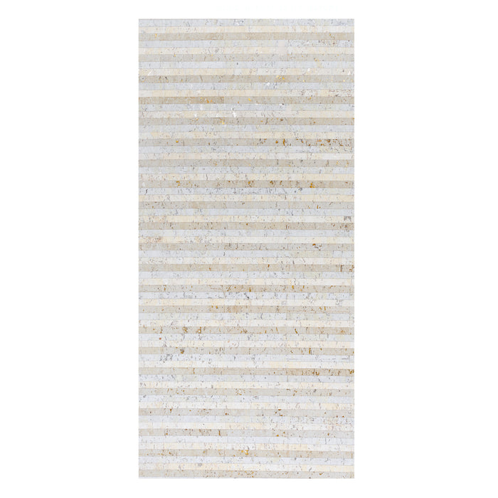 Schumacher Cork Stripe White Wallpaper Sample 5013000