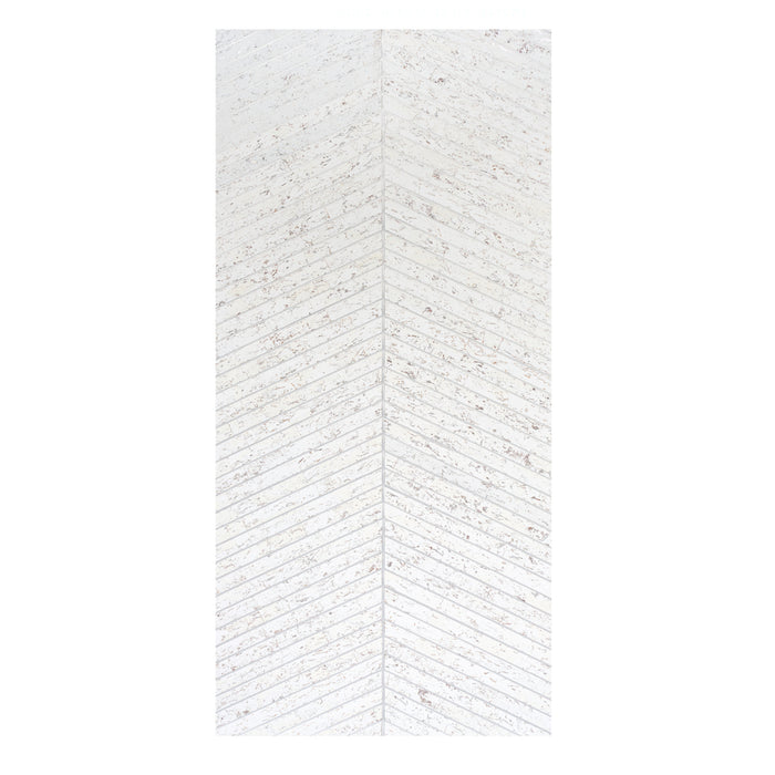Schumacher Cork Herringbone White Wallpaper 5013010