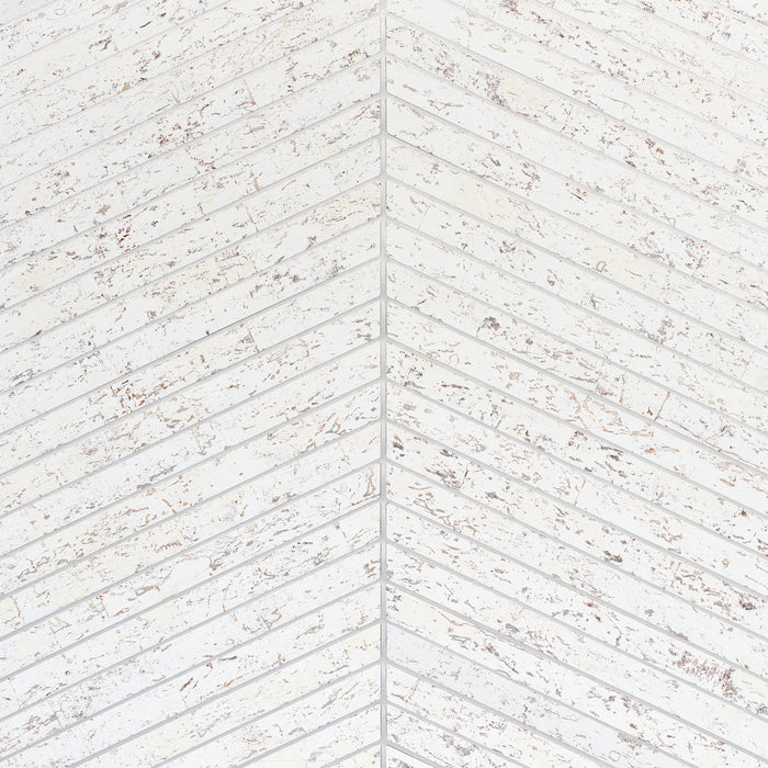 Schumacher Cork Herringbone White Wallpaper 5013010