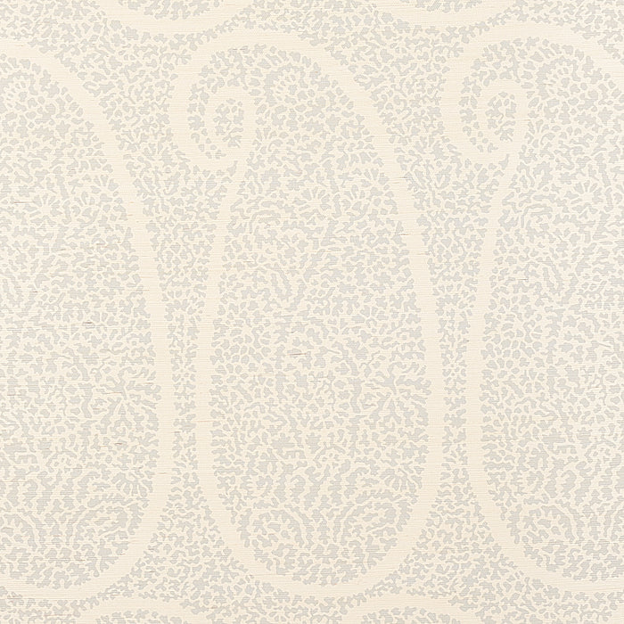 Schumacher Ambala Paisley Sisal Slate Wallpaper 5013031