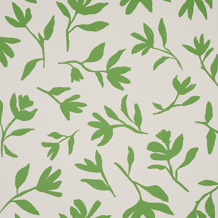 Schumacher Laurel Green Wallpaper Sample 5013070