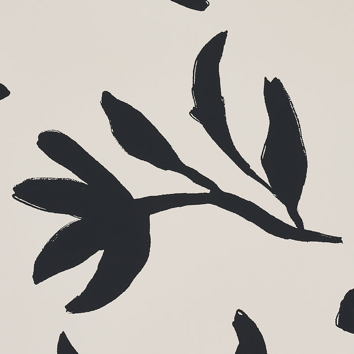 Schumacher Laurel Black Wallpaper Sample 5013071