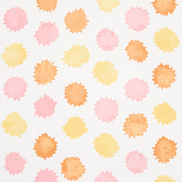 Schumacher Mini Bursts Yellow & Pink Wallpaper Sample 5013101