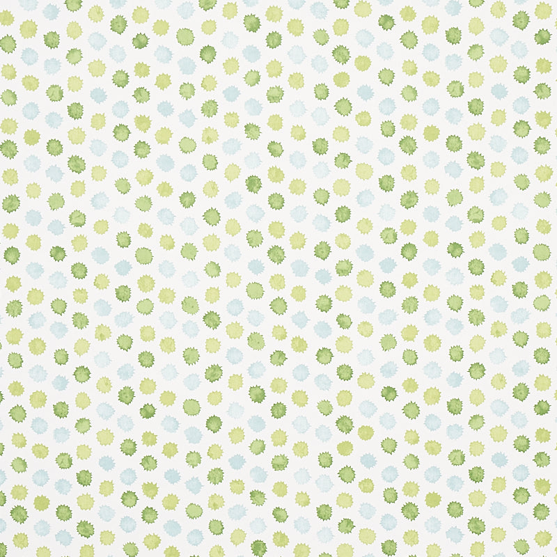 Schumacher Mini Bursts Green & Blue Wallpaper Sample 5013102