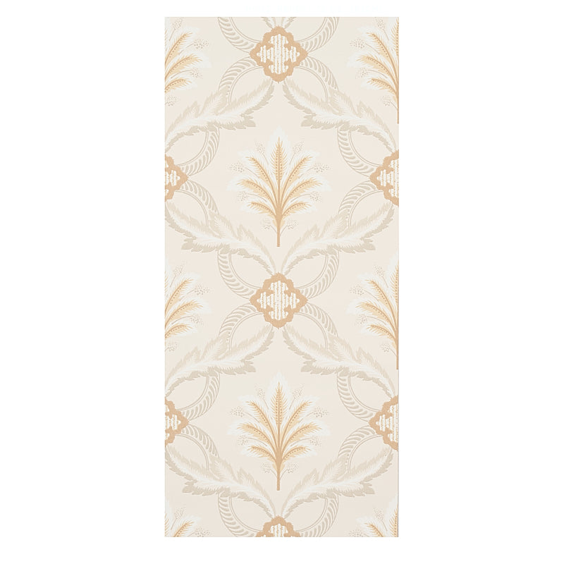 Schumacher Front Waltz Grey & Gold Wallpaper Sample 5013151