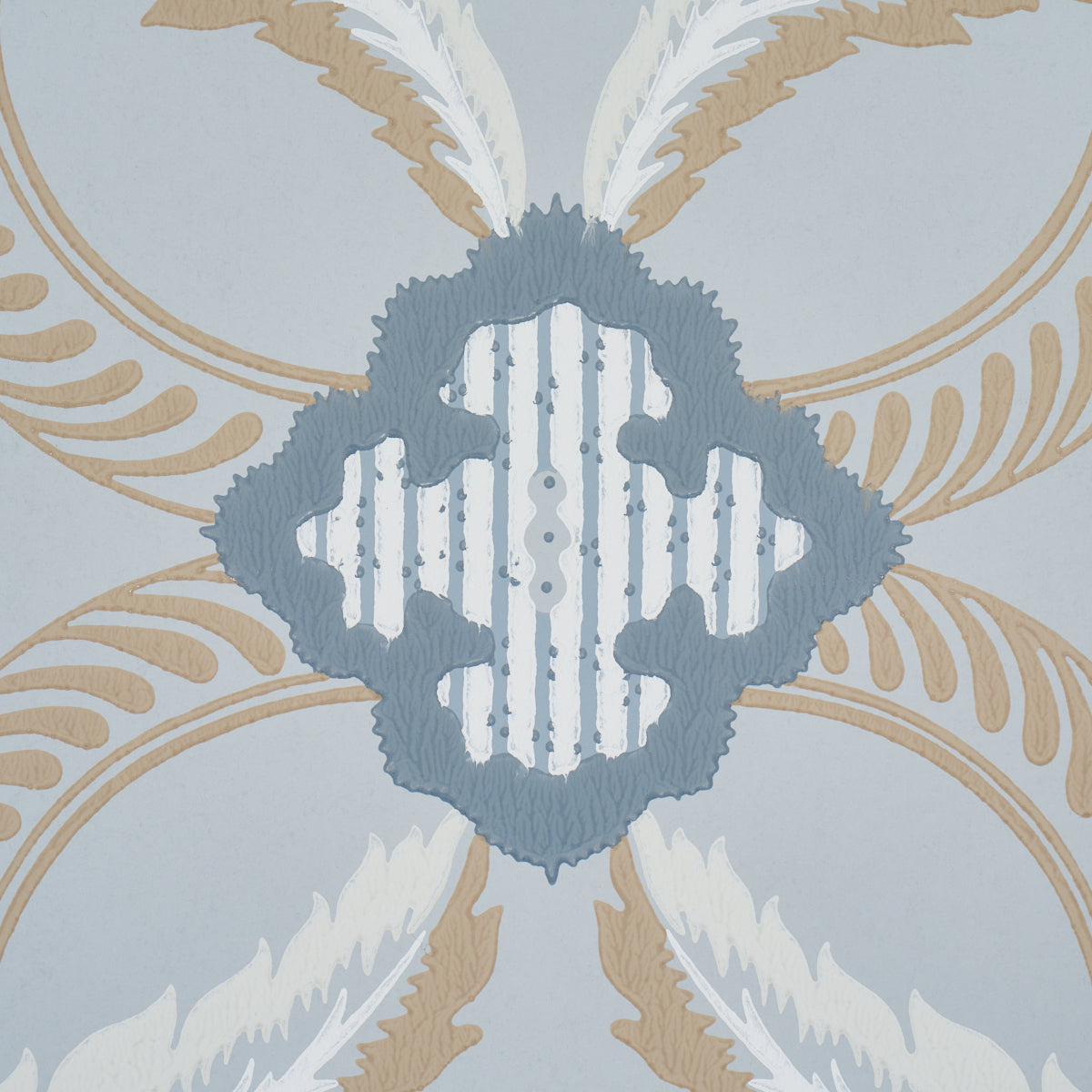 Schumacher Front Waltz Light Blue Wallpaper Sample 5013152