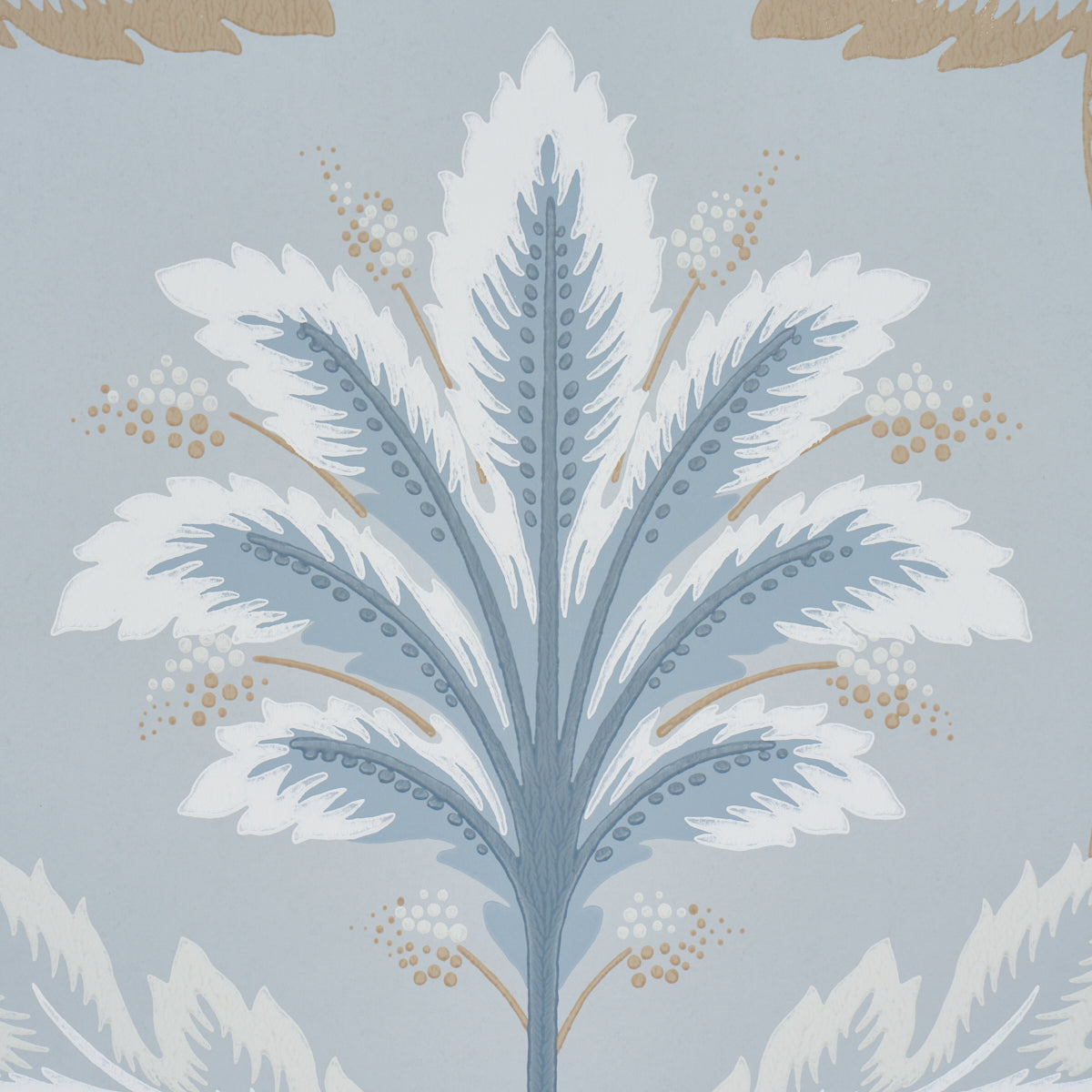 Schumacher Front Waltz Light Blue Wallpaper Sample 5013152