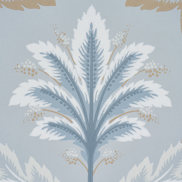 Schumacher Front Waltz Light Blue Wallpaper Sample 5013152
