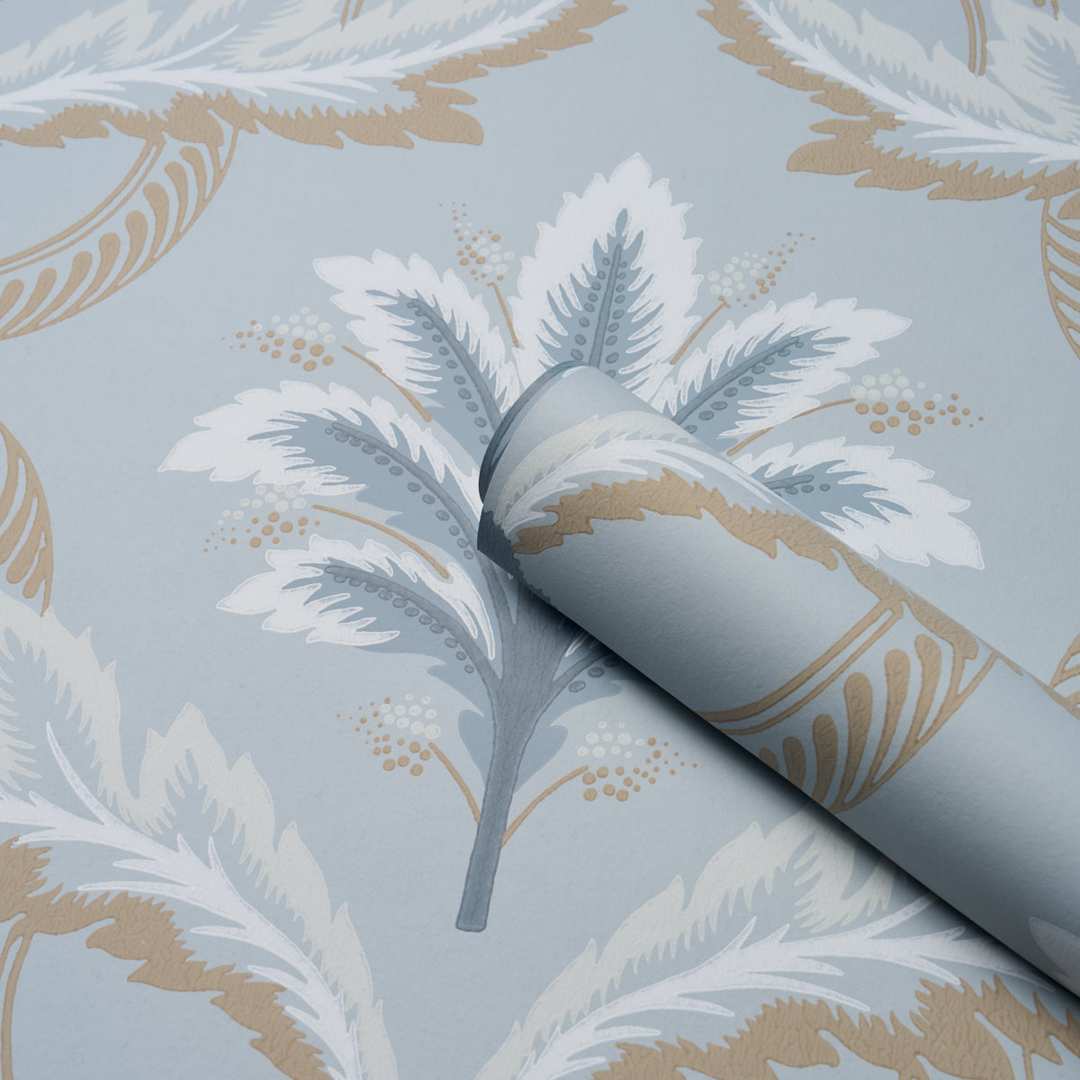 Schumacher Front Waltz Light Blue Wallpaper Sample 5013152