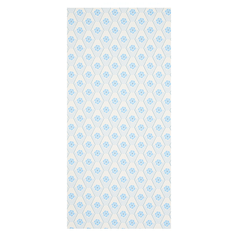 Schumacher Hive Bloom Blues Wallpaper Sample 5013161