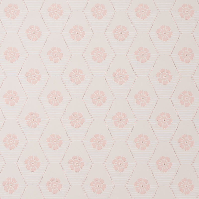 Schumacher Hive Bloom Blush Wallpaper Sample 5013163
