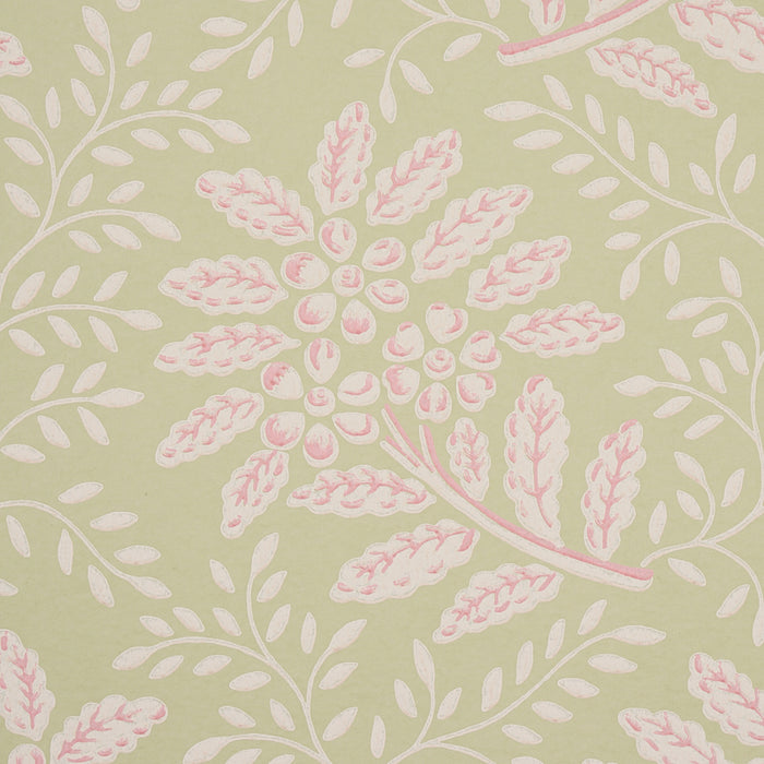 Schumacher Secret Garden Green Wallpaper Sample 5013170