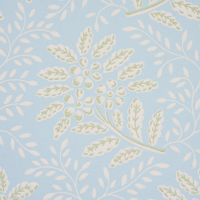 Schumacher Secret Garden Light Blue Wallpaper Sample 5013171