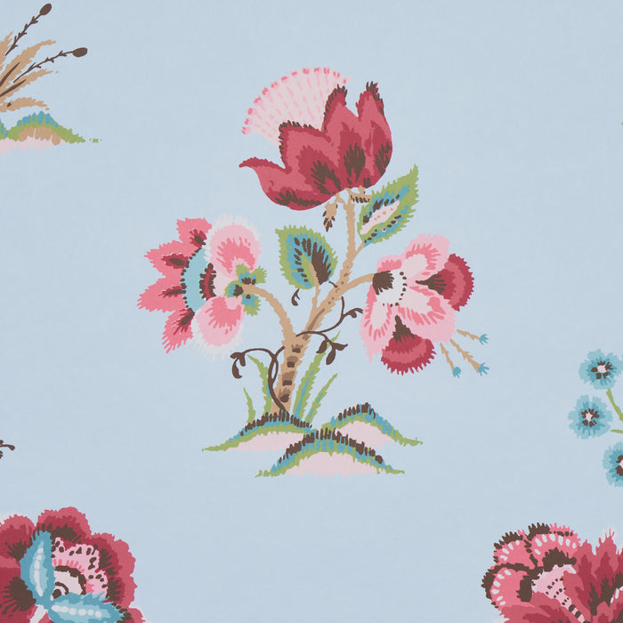 Schumacher Ashford Rose & Sky Wallpaper Sample 5013180