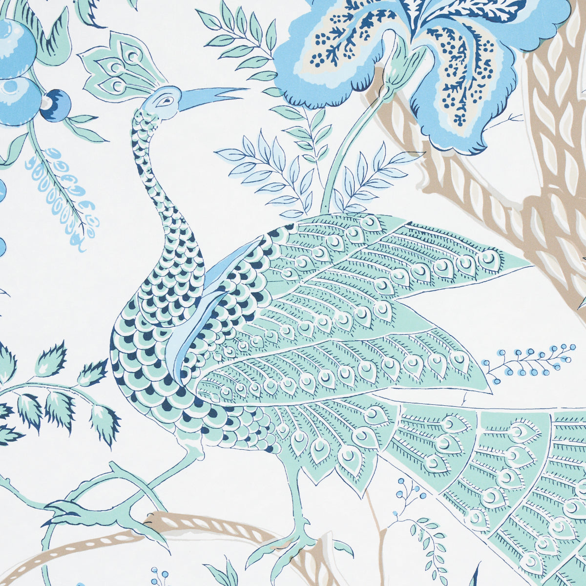 Schumacher Aveline Seaglass Wallpaper Sample 5013190