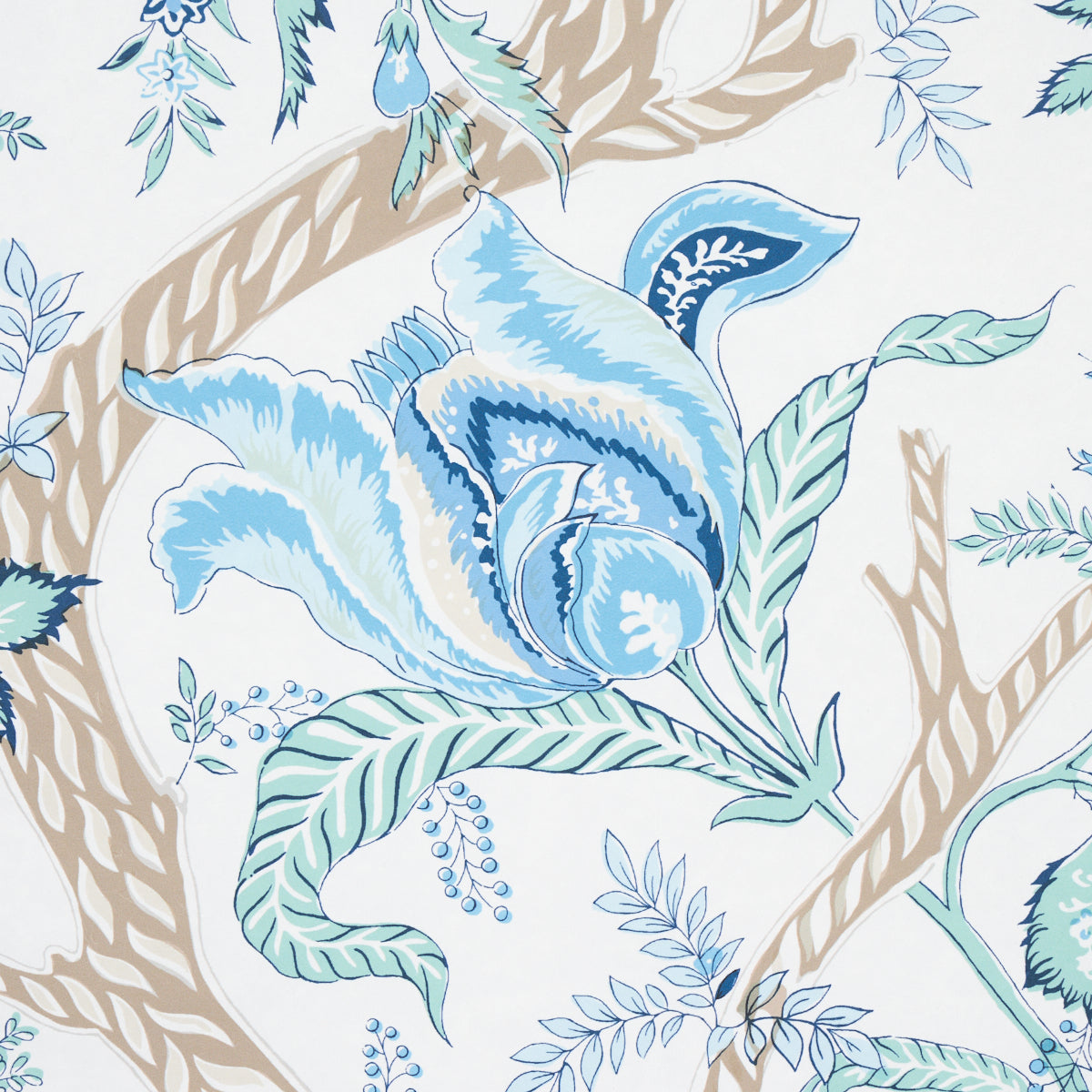 Schumacher Aveline Seaglass Wallpaper Sample 5013190
