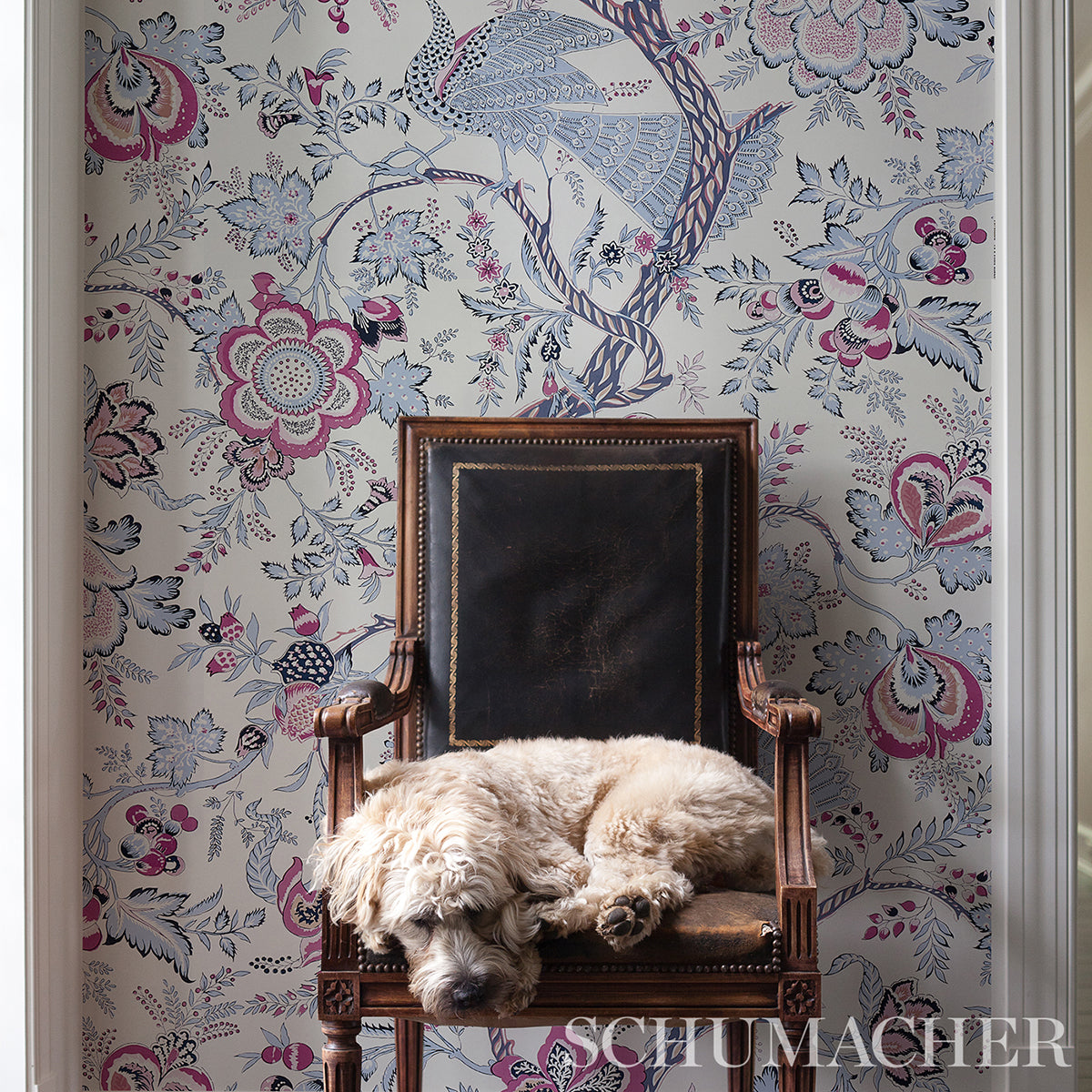 Schumacher Aveline Lilac Wallpaper Sample 5013191