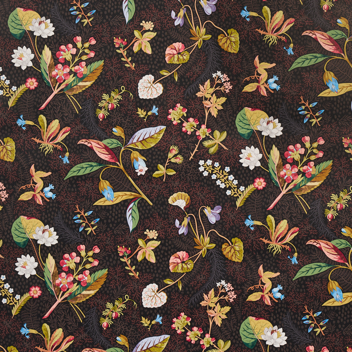 Schumacher Blackwell Noir Wallpaper Sample 5013222