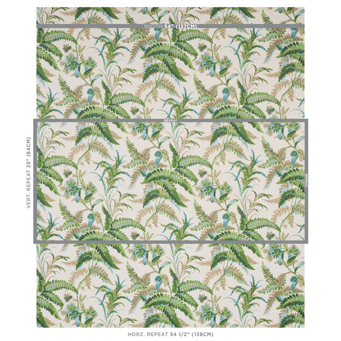 Schumacher Myers Fern Lagoon Wallpaper Sample 5013230