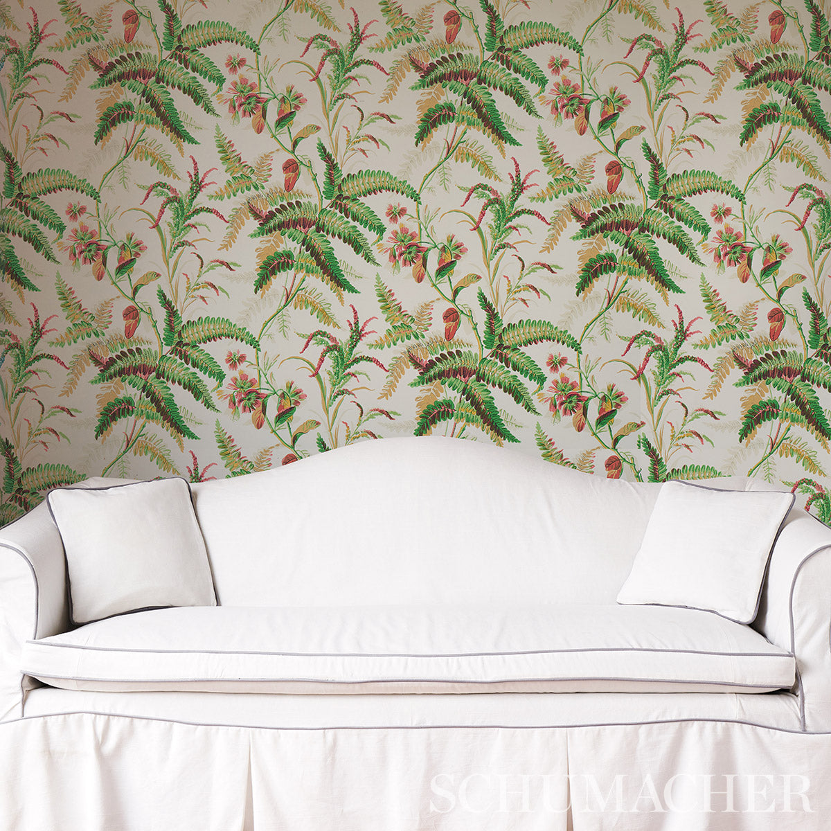 Schumacher Myers Fern Document Wallpaper Sample 5013232