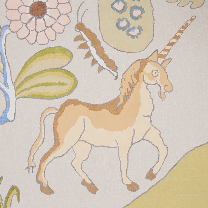 Schumacher Chaucer's Forest Panel Set Alabaster Wallpaper Sample 5013291