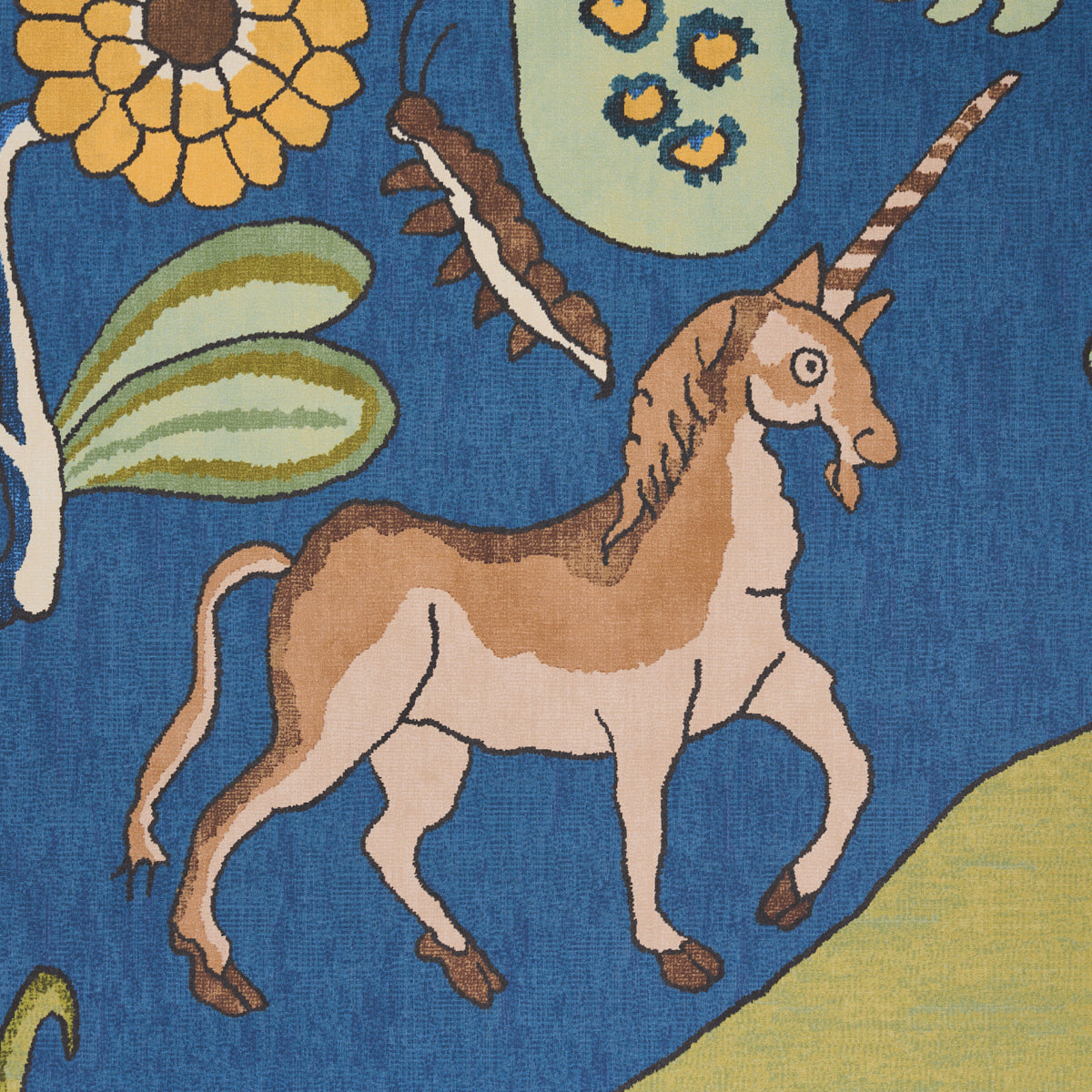 Schumacher Chaucer's Forest Panel Set Slate Wallpaper Sample 5013292