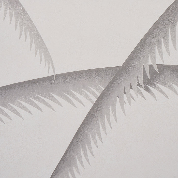 Schumacher Deco Palms Charcoal Wallpaper Sample 5013301