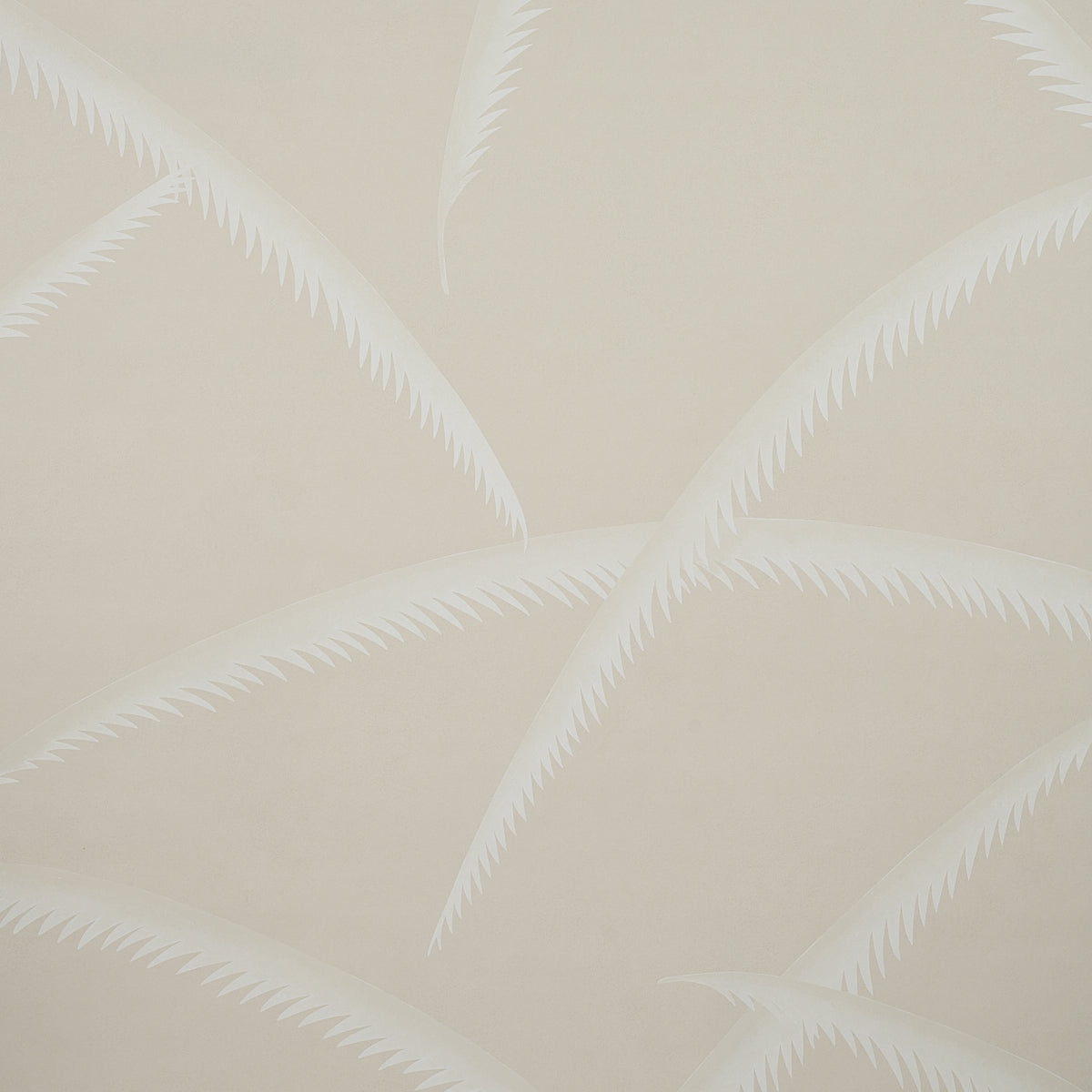 Schumacher Deco Palms Ivory On Natural Wallpaper Sample 5013303