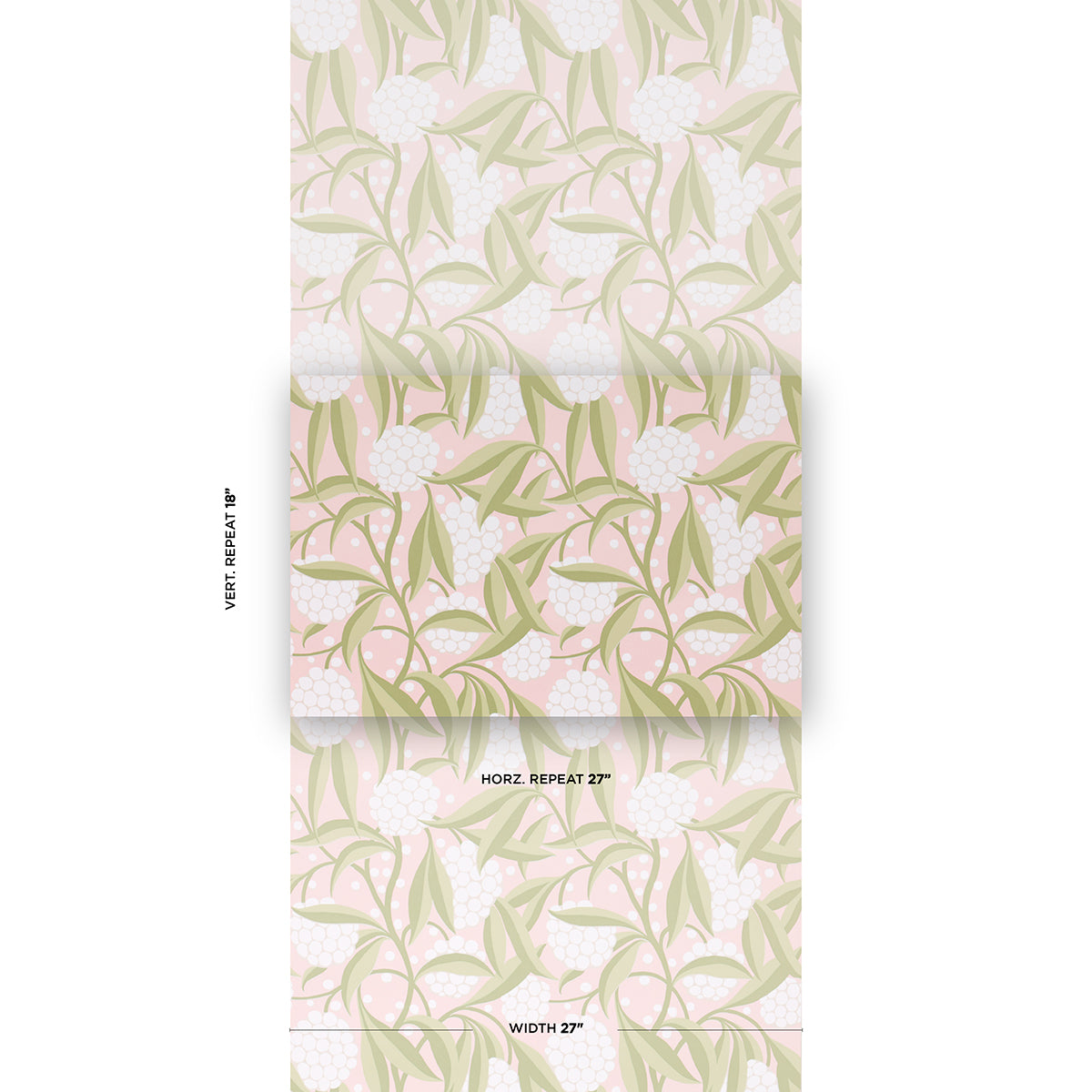 Schumacher Rubus Blush Wallpaper Sample 5013330