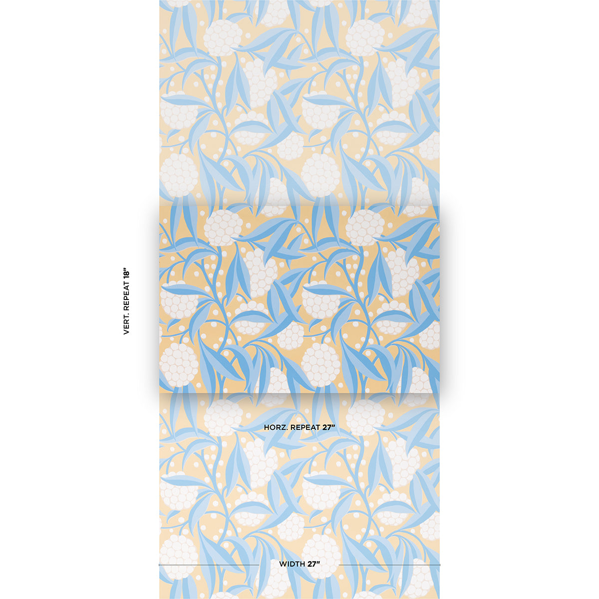 Schumacher Rubus Yellow Wallpaper Sample 5013331