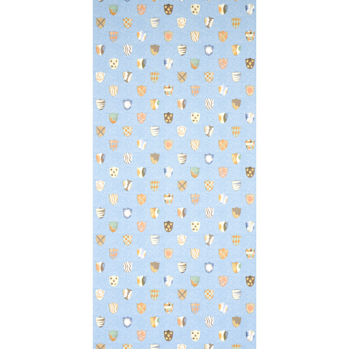 Schumacher Heraldic Oxford Blue Wallpaper Sample 5013491