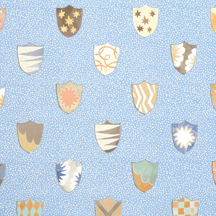 Schumacher Heraldic Oxford Blue Wallpaper Sample 5013491